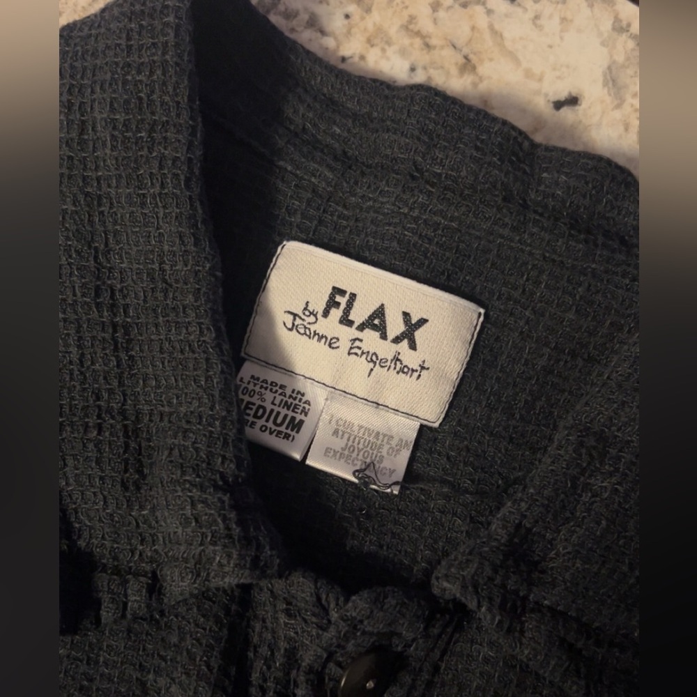 Flax by Jeanne Englehart 100% Linen Button Down - Picture 4 of 4